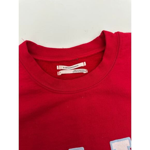 Anthropolologie red milan crewneck sweatshirt size large - Picture 5 of 6
